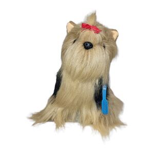Vintage Plush Yorkshire Terrier Yorkie CS International Realistic Puppy Dog 14"